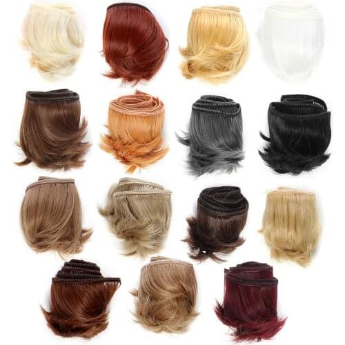 10 pcs 5cm DIY Mini black white brown color Tresses Doll Wig Material Hair Wig For 1/3 1/4 BJD High-Temperature Doll Accessories