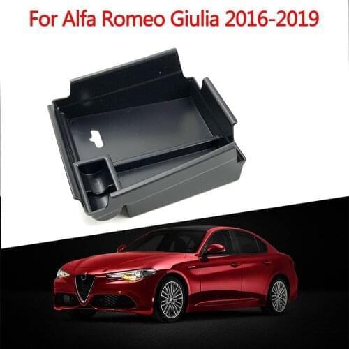 For Alfa Romeo Stelvio 2017-19/ Giulia 2016-19 Central Console Armrest Storage Box Car Styling Accessories Interior Holder Tray