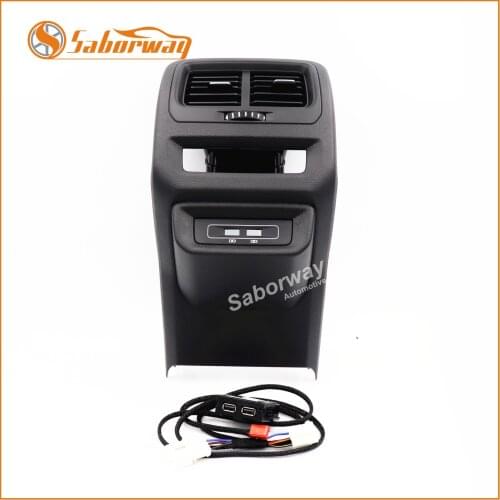 Saborway Rear Air Outlet Vent Trim Frame Assembly Center Armrest With USB For Touran 2016-2021 5TD 863 298B