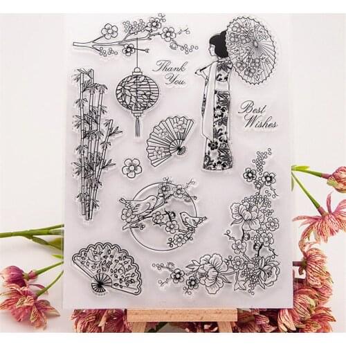 Hot selling fan transparent clear stamp / silicone seal roller stamp DIY scrapbook album / card production