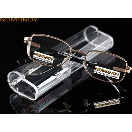 Luxury Golden classic reading glasses Full rim Non-slip leg Spectacles With Case +0.75 +1 +1.25 +1.5 +1.75 +2 +2.25 +2.5 to +4
