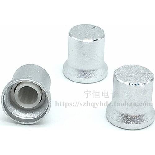 3 Pieces Silver Matte Aluminum Alloy Knob Diameter 15MM Height 15MM Flower Shaft Hole Potentiometer Encoder Switch Cap