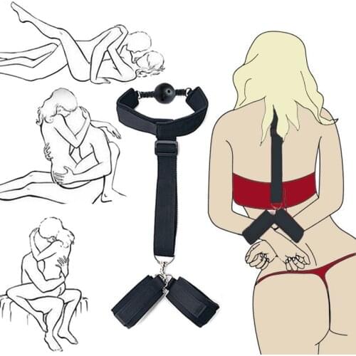 Sex Shop For Woman Couples Mouth Gag Handcuffs For Sex BDSM Bondage Gags & Muzzles Restraint Collar Fetish Slave Sex Products
