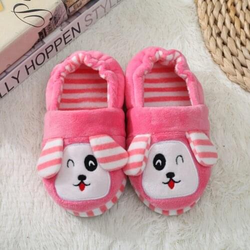 High Quality Soft Suede Girl Cute Cartoon Animal Embroidered Rubber Bottom Thermal and Slip-proof Indoor Slippers