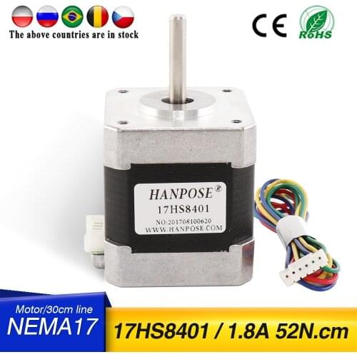 1pcs Stepper Motor 42BYGH 1.8A (17HS8401) motor 4-lead Nema17 48mm / 78Oz-in / 1.8A For 3D Printer Monitor Equipment