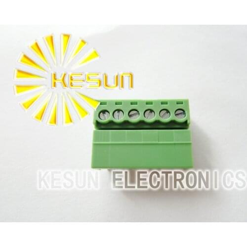 100PCS 2EDGK-3.81-6P + 2EDGR-3.81-6P 2EDGK 2EDGR 6Pin 3.81mm Right Angle Pin Plug-in Screw Terminal Block ROHS