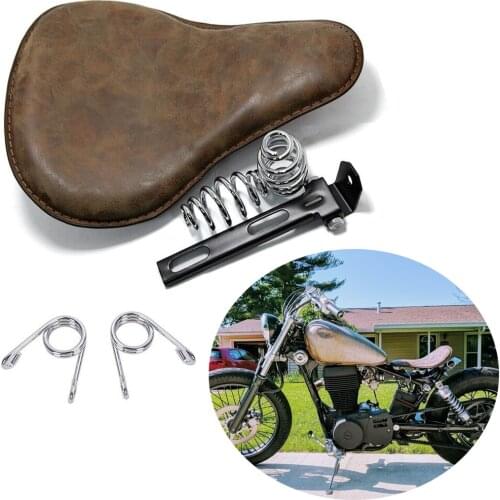 13" Retro Motorcycle Spring Solo Seat Set For Harley Bobber Chopper Custom Honda Shadow VLX 600 VT600C /VTX1300C US VT750 VT125