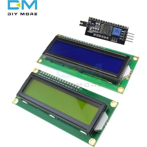 16x2 Blue/Yellow Digital Backlight Display Module Board For Arduino IIC I2C TWI SPI Serial Interface 1602 Character LCD 5V