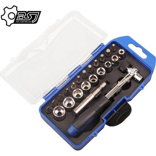 23 in 1 Mini Ratchet Bits Set Sockets Repair Tool Kit Multi-functional Precise ScrewdriverSet Sockets Extension Rod