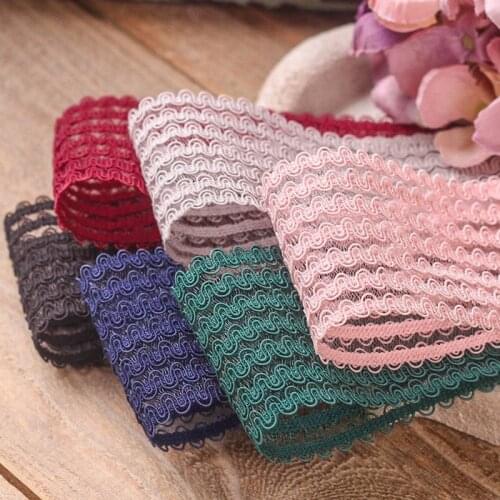 5 yards Elastic Wavy Fishing Line Pattern Gauze Organza Ribbons for DIY Craft Hair Accessories Gift Bouquet Packaging Sewing Mat