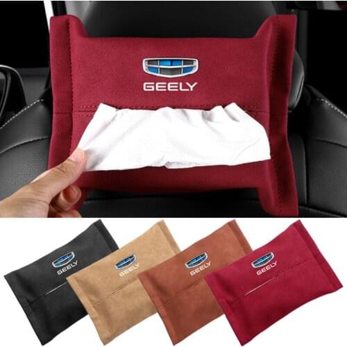 Car Tissue Box for Geely Emgrand GS GL Ec7 Ec8 Atlas Ck2 Ck3 Tissue Holder Decoration Interior Storage Bag Accessories