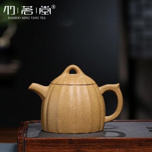 Bamboo tea yixing undressed ore sesame # section of mud all hand Qin Quan teapots are recommended quality model