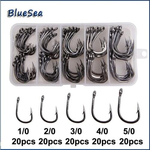 BlueSea 100Pcs/Box 10827 Live Bait Hook Circle Hooks Strong Stainless Steel Sharp Fishing Hooks For Saltwater Fishing