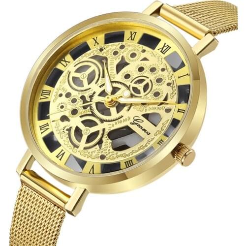 New Women Watches Ladies Bracelet Gold Roman Numerals Dial Ultra-thin Watch Female Fashion creative Saats Gift Reloj mujer