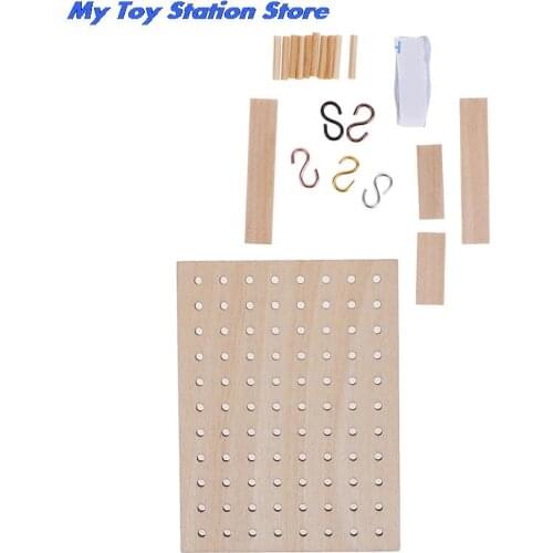 HOT 1:12 Dollhouse Miniature Wooden Hole Board Storage Rack Furniture Accessories Doll House Toys for Children