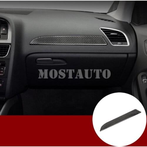 For Audi A4 S4 Carbon Fiber Center Dashboard Glove Box Moulding Cover 2008-2015 1pcs Car Accessories Interior Car Decor Car Trim