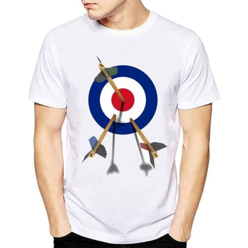 Hit Red Bulls-eye Printed T-Shirts 2019 Summer Casual Short sleeve comfortable TShirt white Funny Tee shirt Shooting Target