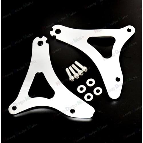 Chrome Fixed Mounts For Harley Touring Street Glide FLHX Road King FLHX FLHR With Backrest 14-19