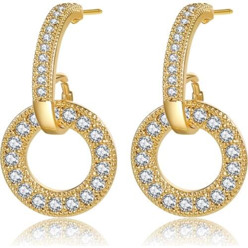 Женские золотые серьги L9cylhe China At AliExpress