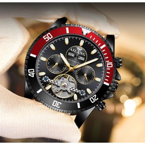 Relogio 2021 New Mens Automatic Mechanical Watches Luxury Tourbillon Watch Fashion Sports Men Silicone Strap Luminous Calendar