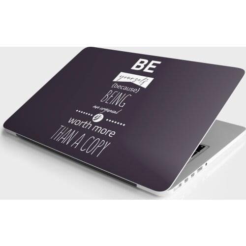 Sticker Master Be Yourself Universal Sticker Laptop Vinyl Sticker Skin Cover For 10 12 13 14 15.4 15.6 16 17 19 "Inc Notebook decal for Macbook,asus,Acer,Hp,Lenovo,Huawei,Dell,Msi,Apple,Toshiba,Compaq
