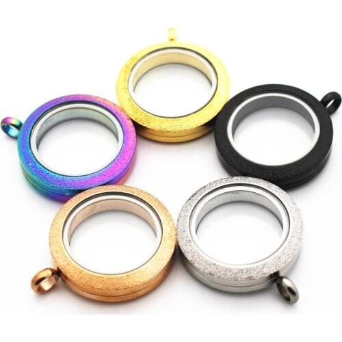 Wholesale Mix5 pcs/lot 316L Stainless Steel 25mm 30mm Twist Floating Locket Silver Living Glass Locket Pendant DIY Jewelry