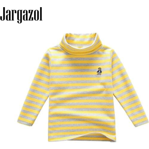 Jargazol Autumn Boys Polo Shirts Long Sleeve Tops Cotton High Collar Fall Toddler Boy Costume Kids Camisa Polo Sport Outfits