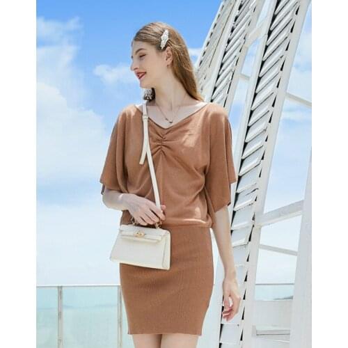 Linen Dress Women 2021 New Spring Womens V-neck Loose Sexy Korean Style Lotus Leaf Sleeve Pencil Skirt Slim Solid Color Dress