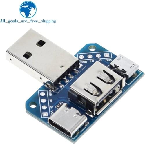 USB Head Switchboard Male USB Connector to Type-c Micro Female USB 2.54-4P transfer test board USB adapter plate XY-USB4