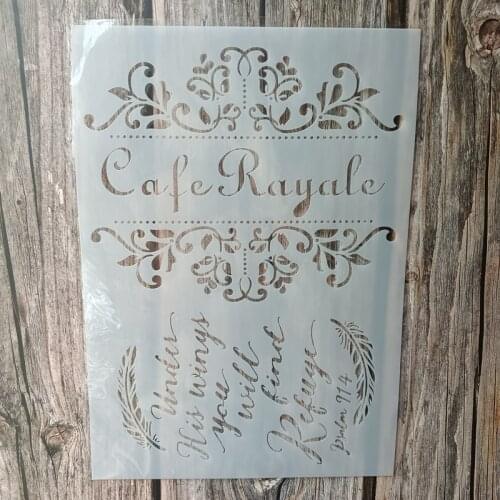 A4 Size DIY Craft Wall Stencil for Painting on Wood,Fabric,Walls Art Scrapbooking Stamping Album Embossing Paper Cards