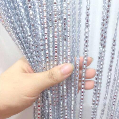 String Curtain Panels Hanging Beaded Curtain Door Fly Screen Room Divider Net Backdrop Curtain Wedding Birthday Party Decoration
