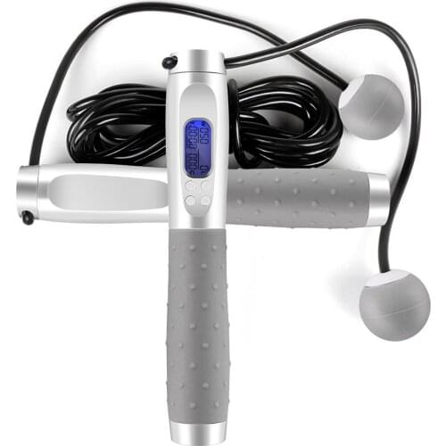 Smart Electronic Counting Skipping Rope For Fitness With Heavy Handles Adjustable Length Jump Rope For Exercise Training