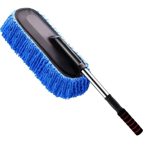Universal Car Long Handle Dust Brush Multi-Functional Microfiber Car Dust Cleaning Brushes Duster Mop Auto Duster Was Car Care