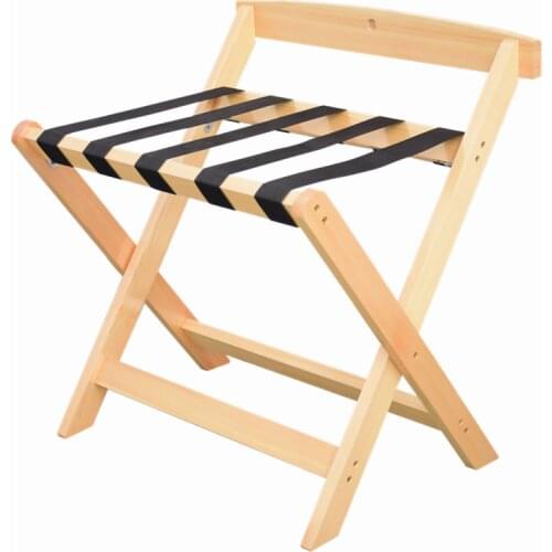 Hotel Luggage Rack Bedroom Shelf Floor Folding Home Bedside Clothes Room Solid Wood Hotel Furniture