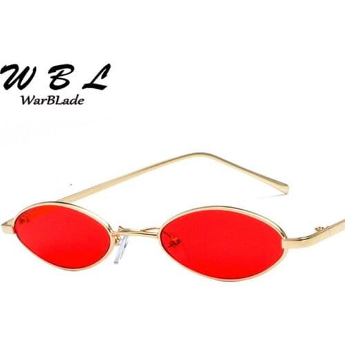 WarBLade Retro Clear Color Lens Small Oval Sunglasses Women Men 2019 Fashion Brand Designer Unisex Ellipse Sun Glasses