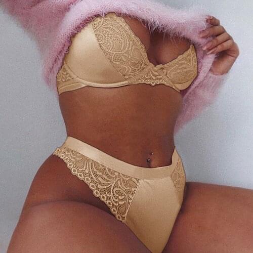 Women Sexy Lingerie Lace Bra Set Red Perspective Underwear Panty Set Hot Erotic Lingerie Set Sexy Push Up Bra Briefs Sets