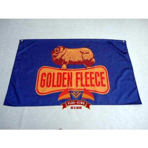 Golden fleece racing 90*150CM flag, 100% polyester golden fleece banner