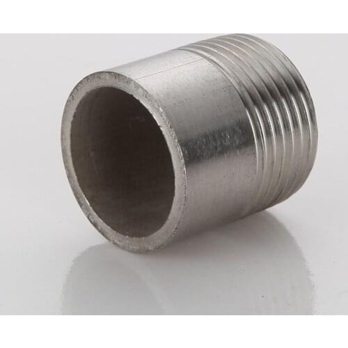 1PCS 1/4" 3/8" 1/2" 3/4" 1" 1-1/4" 1-1/2" Stainless Steel Single-End External Wire Through Joint SS201 Water Pipe Joint