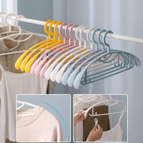 10PCS Non-Marking Hanger Widened Non-Slip Drying Rack Hangers For Clothes Closet Organizers Thickened Anti-Deformation Hangers
