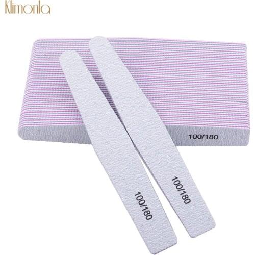 10pcs Gray Diamond Emery Nail File 100/180 DIY Buffers Sanding Polishing Files Cuticle Remover Manicure Tools