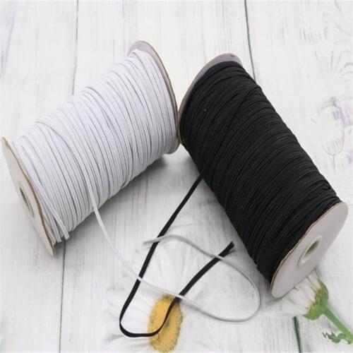 10 Yards White Black High Elastic Elastic Band Flat Elastic Cord DIY Craft Mask Accessories Sewing Stretch Rope Masks Materials