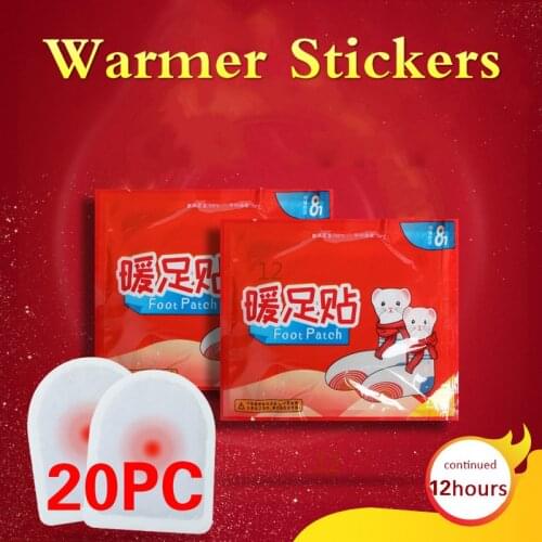 20pcs/lot Warm Stickers Paste Pads Warm Body Stickers Hand Foot Warm Stickers Waist Abdomen Heating Insole Warming Products 2021