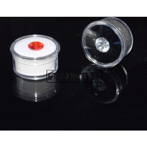 288pcs Plastic Round 3cm Diameter Gem Packaging Box Diamond Storage Box Gemstone Box Small Jewelry Case Gift Stone Box
