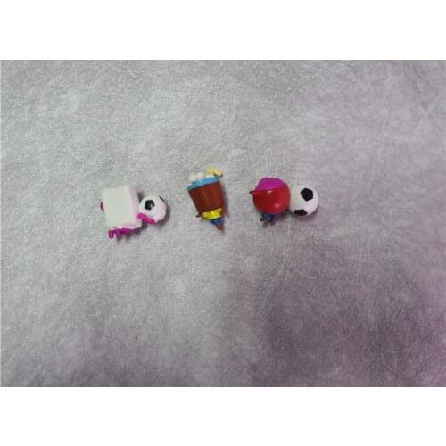 50pcs/lot mixed random cartoon toy lovely little dolls 2.5cm dessert football cute capsule toys birthday gift