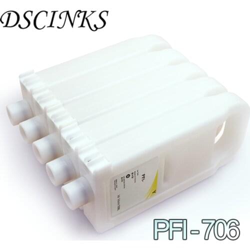 6 PCS 700ML PFI-706 Refillable Ink Cartridge for Canon IPF8400SE IPF 8400SE IPF-8400SE PFI706 PFI 706 With Imported Chip