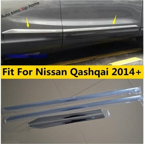 Yimaautotrims Exterior Kit For Nissan Qashqai J11 2014 - 2020 Chrome Car Door Body Molding Streamer Stripes Cover Trim