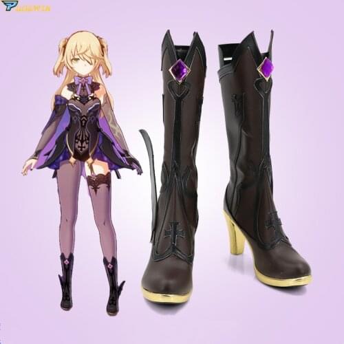 Genshin Impact Fischl Cosplay Shoes Boots
