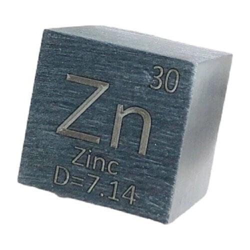 Zinc Metal 1 Inch 25.4mm Density Cube 99.995% Pure for Element Collection