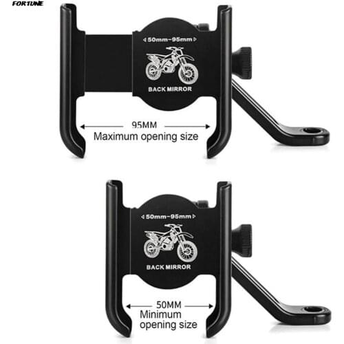 Aluminum Alloy Motorcycle Bike Cell Phone Holder Stand Support Motobike Handlebar Mirro Mount Universal For Iphone 11 Pro Max