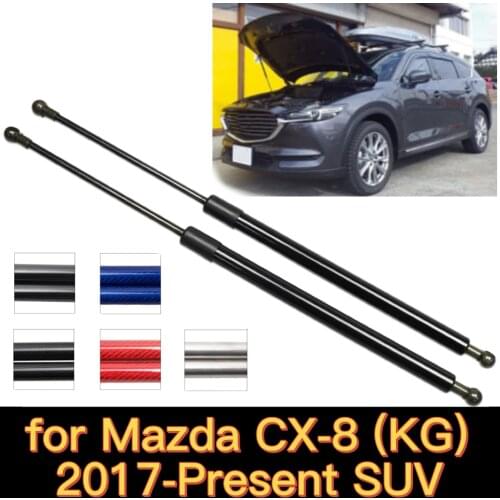 For Mazda CX-8 KG2P Front Hood Bonnet Gas Struts Lift Support Shock Damper Carbon Fiber
